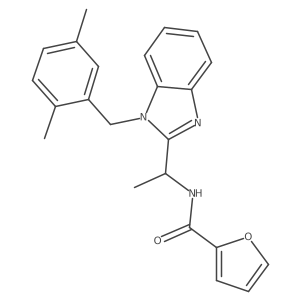 N-(1-{1-[(2,5-dimethylphenyl)methyl]-1H-1,3-benzodiazol-2-yl}ethyl)furan-2-carboxamide Structure