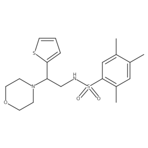 2,4,5-trimethyl-N-(2-morpholino-2-(thiophen-2-yl)ethyl)benzenesulfonamide Structure