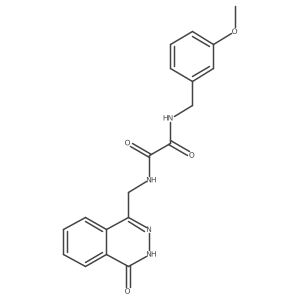 N-(3-methoxybenzyl)-N'-[(4-oxo-3,4-dihydrophthalazin-1-yl)methyl]ethanediamide结构式