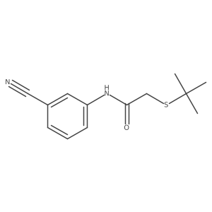 2-(Tert-butylthio)-N-(3-cyanophenyl)acetamide Structure