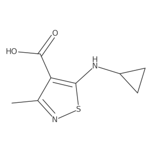 5-(Cyclopropylamino)-3-methyl-1,2-thiazole-4-carboxylic acid结构式