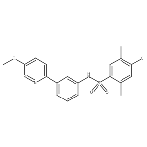 4-chloro-N-(3-(6-methoxypyridazin-3-yl)phenyl)-2,5-dimethylbenzenesulfonamide结构式