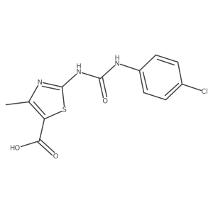 2-(3-(4-Chlorophenyl)ureido)-4-methylthiazole-5-carboxylic acid Structure