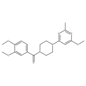 (3,4-Dimethoxyphenyl)(4-(6-methoxy-2-methylpyrimidin-4-yl)piperazin-1-yl)methanone Structure