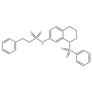 2-phenyl-N-(1-(phenylsulfonyl)-1,2,3,4-tetrahydroquinolin-7-yl)ethanesulfonamide Structure