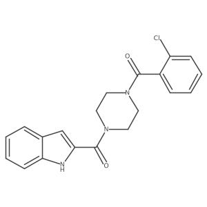 (2-chlorophenyl)[4-(1H-indol-2-ylcarbonyl)piperazin-1-yl]methanone Structure