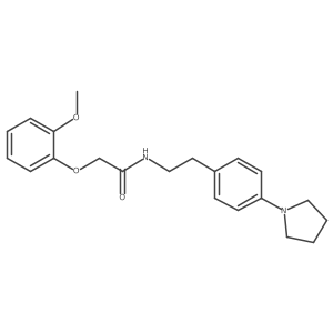 2-(2-methoxyphenoxy)-N-(4-(pyrrolidin-1-yl)phenethyl)acetamide结构式