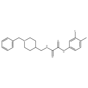N1-((1-benzylpiperidin-4-yl)methyl)-N2-(3-fluoro-4-methylphenyl)oxalamide Structure