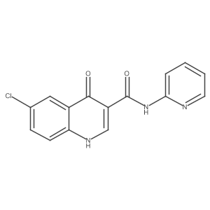 6-chloro-4-hydroxy-N-(pyridin-2-yl)quinoline-3-carboxamide Structure