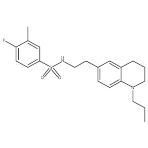 4-fluoro-3-methyl-N-(2-(1-propyl-1,2,3,4-tetrahydroquinolin-6-yl)ethyl)benzenesulfonamide结构式