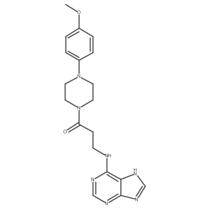 1-[4-(4-methoxyphenyl)piperazin-1-yl]-3-(7H-purin-6-ylamino)propan-1-one Structure