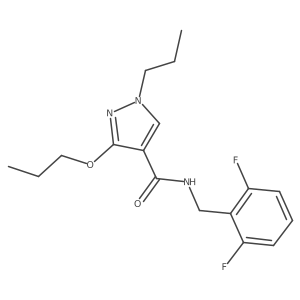 N-(2,6-difluorobenzyl)-3-propoxy-1-propyl-1H-pyrazole-4-carboxamide结构式