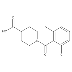 1-[(2-Chloro-6-fluorophenyl)carbonyl]piperidine-4-carboxylic acid Structure