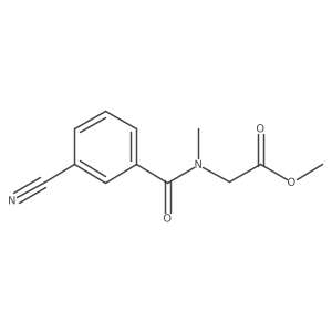 N-(3-Cyanobenzoyl)-N-methylglycine methyl ester结构式