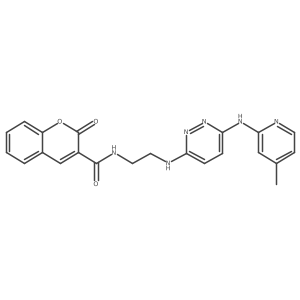 N-(2-((6-((4-methylpyridin-2-yl)amino)pyridazin-3-yl)amino)ethyl)-2-oxo-2H-chromene-3-carboxamide Structure