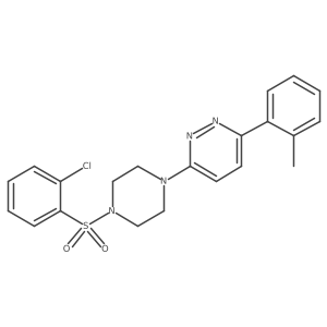 3-(4-((2-Chlorophenyl)sulfonyl)piperazin-1-yl)-6-(o-tolyl)pyridazine结构式