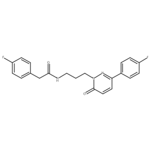 2-(4-fluorophenyl)-N-(3-(3-(4-fluorophenyl)-6-oxopyridazin-1(6H)-yl)propyl)acetamide结构式
