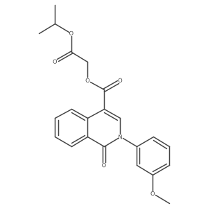 2-Isopropoxy-2-oxoethyl 2-(3-methoxyphenyl)-1-oxo-1,2-dihydroisoquinoline-4-carboxylate结构式