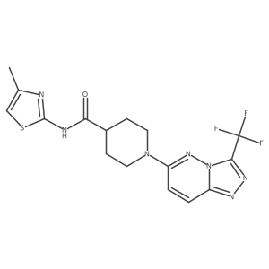 N-(4-methyl-1,3-thiazol-2-yl)-1-[3-(trifluoromethyl)-[1,2,4]triazolo[4,3-b]pyridazin-6-yl]piperidine-4-carboxamide结构式