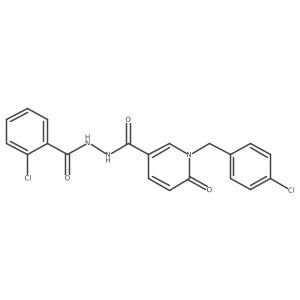 2-chloro-N'-{1-[(4-chlorophenyl)methyl]-6-oxo-1,6-dihydropyridine-3-carbonyl}benzohydrazide Structure