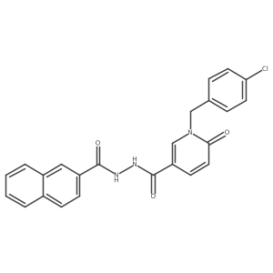 N'-{1-[(4-chlorophenyl)methyl]-6-oxo-1,6-dihydropyridine-3-carbonyl}naphthalene-2-carbohydrazide结构式