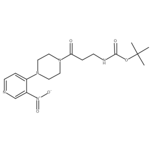Tert-butyl 3-(4-(3-nitropyridin-4-yl)piperazin-1-yl)-3-oxopropylcarbamate Structure