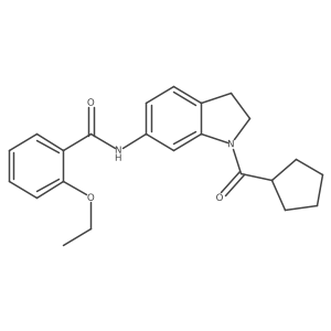 N-(1-(cyclopentanecarbonyl)indolin-6-yl)-2-ethoxybenzamide结构式