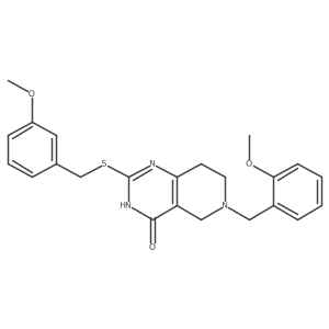 6-(2-methoxybenzyl)-2-((3-methoxybenzyl)thio)-5,6,7,8-tetrahydropyrido[4,3-d]pyrimidin-4(3H)-one Structure