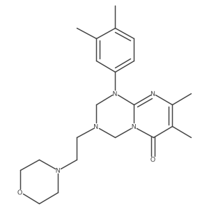 1-(3,4-dimethylphenyl)-7,8-dimethyl-3-[2-(morpholin-4-yl)ethyl]-1,2,3,4-tetrahydro-6H-pyrimido[1,2-a][1,3,5]triazin-6-one结构式