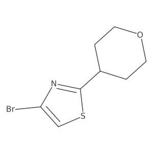 4-Bromo-2-(tetrahydropyran-4-yl)thiazole结构式
