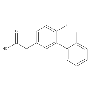2-[4-Fluoro-3-(2-fluorophenyl)phenyl]acetic acid Structure