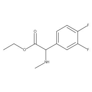 Ethyl 2-(3,4-difluorophenyl)-2-(methylamino)acetate结构式