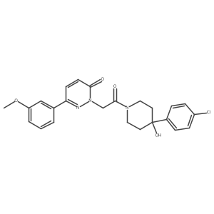 2-{2-[4-(4-chlorophenyl)-4-hydroxy-1-piperidinyl]-2-oxoethyl}-6-(3-methoxyphenyl)-3(2H)-pyridazinone Structure