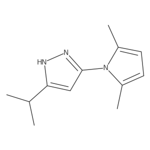 3-(2,5-dimethyl-pyrrol-1-yl)-5-isopropyl-1H-pyrazole Structure