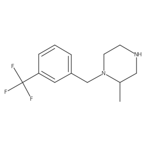 2-Methyl-1-{[3-(trifluoromethyl)phenyl]methyl}piperazine结构式
