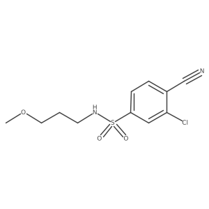 3-chloro-4-cyano-N-(3-methoxypropyl)benzenesulfonamide结构式