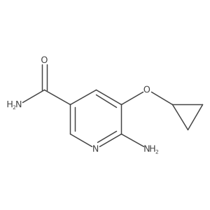 6-Amino-5-cyclopropoxynicotinamide结构式