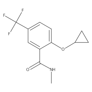 2-Cyclopropoxy-N-methyl-5-(trifluoromethyl)benzamide结构式