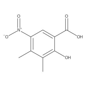 2-Hydroxy-3,4-dimethyl-5-nitrobenzoic acid结构式