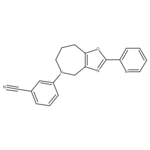 3-(2-(pyridin-2-yl)-7,8-dihydro-4H-oxazolo[4,5-c]azepin-5(6H)-yl)benzonitrile结构式