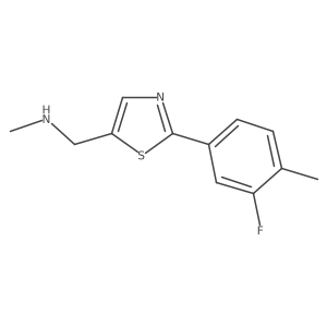 1-(2-(3-fluoro-4-methylphenyl)thiazol-5-yl)-N-methylmethanamine Structure