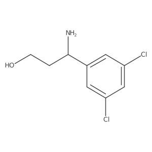 3-Amino-3-(3,5-dichlorophenyl)propan-1-ol结构式