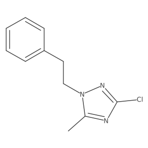 3-chloro-5-methyl-1-(2-phenylethyl)-1H-1,2,4-triazole结构式