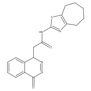 2-(4-oxo-1H-phthalazin-1-yl)-N-(5,6,7,8-tetrahydro-4H-cyclohepta[d][1,3]thiazol-2-yl)acetamide结构式