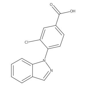 3-chloro-4-(1H-indazol-1-yl)benzoic acid Structure