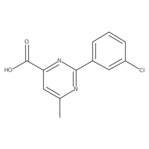2-(3-Chlorophenyl)-6-methylpyrimidine-4-carboxylic acid结构式