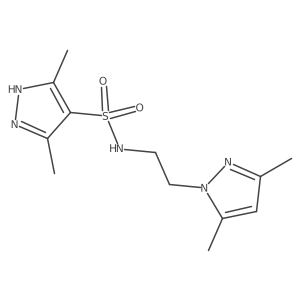 N-(2-(3,5-dimethyl-1H-pyrazol-1-yl)ethyl)-3,5-dimethyl-1H-pyrazole-4-sulfonamide Structure