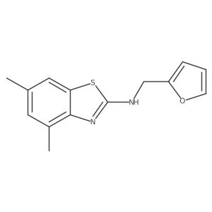 N-(furan-2-ylmethyl)-4,6-dimethylbenzo[d]thiazol-2-amine结构式