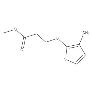 Methyl 3-[(3-Aminothien-2-yl)thio]propanoate结构式