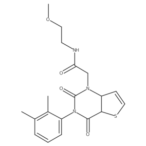 2-[3-(2,3-dimethylphenyl)-2,4-dioxo-4a,7a-dihydrothieno[3,2-d]pyrimidin-1-yl]-N-(2-methoxyethyl)acetamide结构式